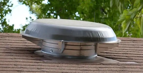 attic fan installation services with low-profile roof ventilation unit in Mesa, AZ
