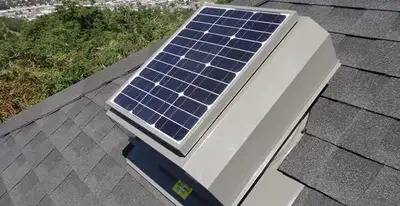 attic fan installation services with energy-efficient roof-mounted ventilation system in Mesa, AZ