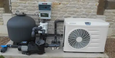 electric heater installation services with connected outdoor heating system equipment in Mesa, AZ