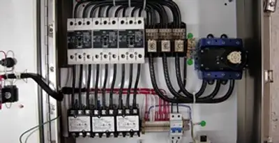 Electrical panel installation with organized circuit breakers and wiring in Mesa, AZ