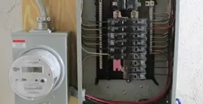 electrical panel upgrade service showing outdated electrical panel prepared for professional replacement in Mesa, AZ