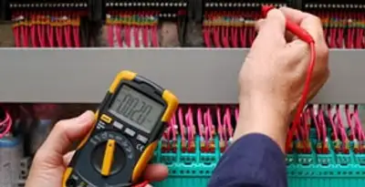 electrical service showing professional testing and troubleshooting of electrical panel by licensed electricians in Mesa, AZ