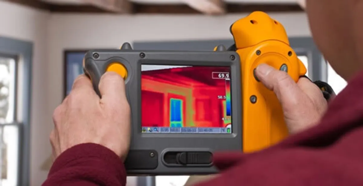 home energy audit service capturing thermal readings to analyze insulation and electrical efficiency in Mesa, AZ