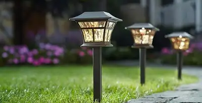 landscape lighting installation services with professionally installed pathway lights in Mesa, AZ