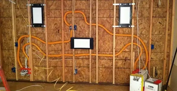 new construction wiring project displaying complete electrical system layout installed by professionals in Mesa, AZ