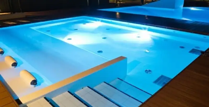 pool light installation and repair services providing modern illuminated pool lighting in Mesa, AZ