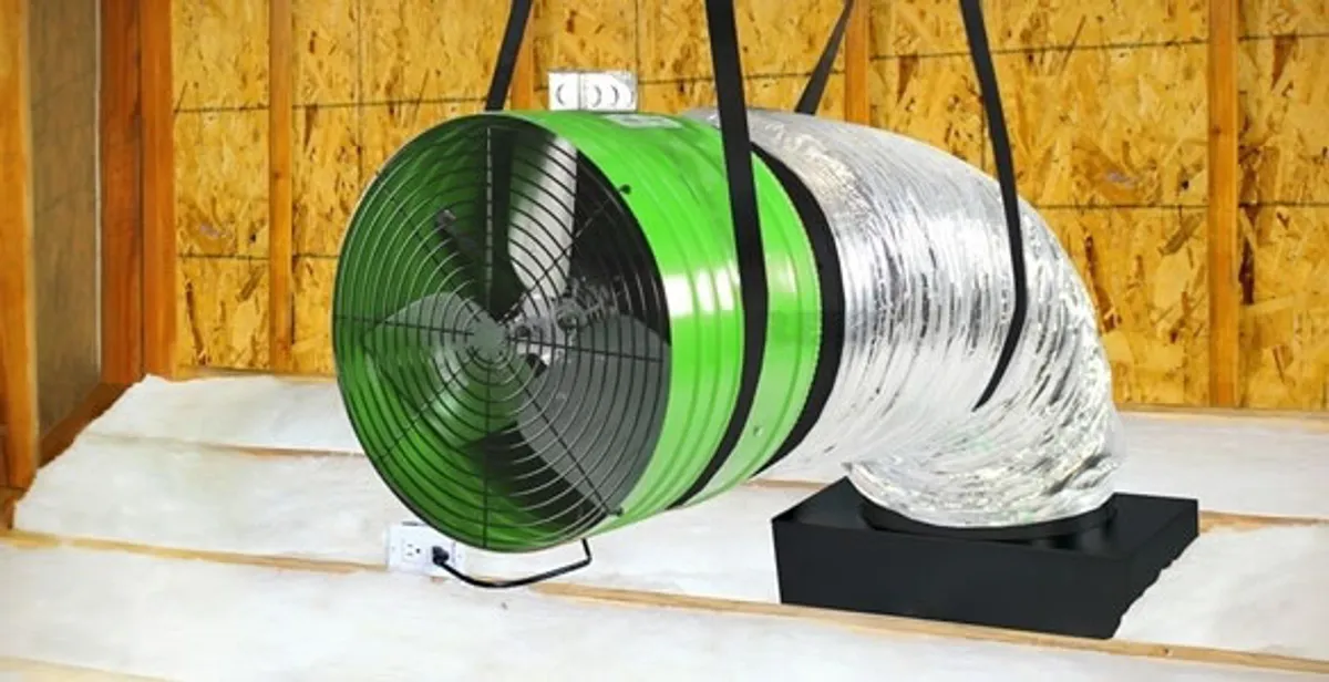 whole house fan installation services with professionally mounted ventilation fan system in Mesa, AZ