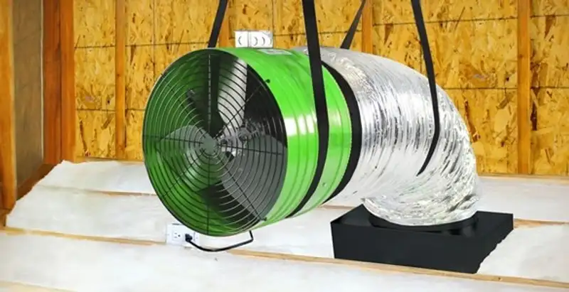 whole house fan installation services with professionally mounted ventilation fan system in Mesa, AZ